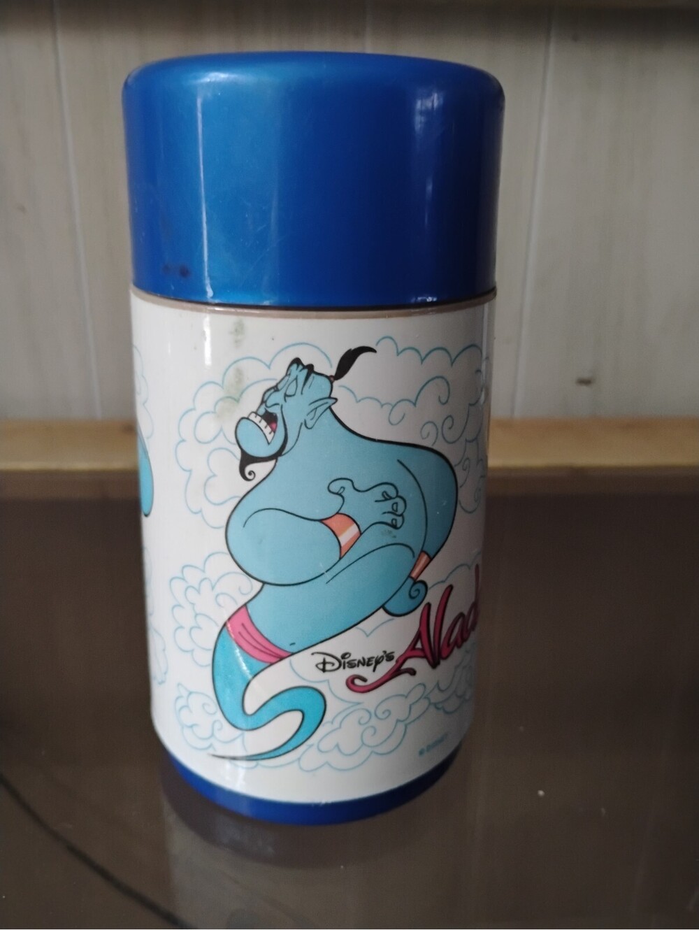 Vintage Disney Aladdin Genie Thermos with Cup